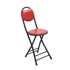 China Small Modern Style Metal Folding Chair for Dining Home Bar Park Gym Workshop Furniture Outdoor Folding Chair Durable Metal Frame manufacturer