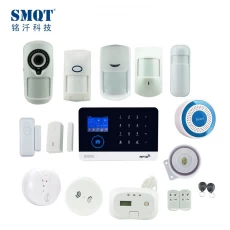 China 2017 latest burglar alarm system wireless GSM(2G/3G) smart home alarm system kit with APP+WIFI+GPRS+IP Camera+Voice Function manufacturer