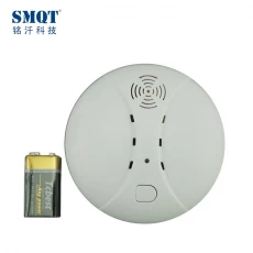 China SMQT Novo detector de fumaça fotoelétrica sem fio 433MHz / autônomo com bateria de 9V para sistema de alarme doméstico fabricante