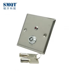 China Stainless steel access control door release button with key manufacturer
