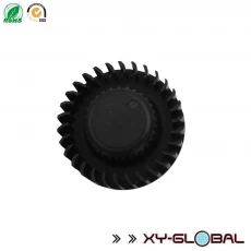 China Bulk price custom cylindrical 6063 Black anodized Aluminum Heat Sink manufacturer