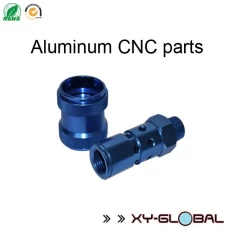 China aluminium CNC machining kilang, aluminium CNC machining parts dengan blue anodized treatment pengilang