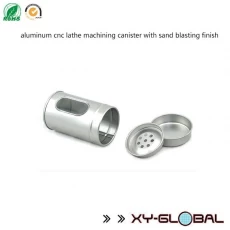 China aluminum cast manufactory, Aluminum CNC lathe machining canister with sand blasting finish manufacturer