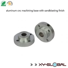 China Cnc precision machined parts factory, aluminium CNC machining base dengan finish sandblasting pengilang
