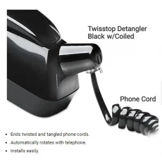 China 360 degree rotation telephone cord twisstop detangler w/coiled manufacturer