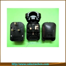 China Earthed Schuko Eu 2 Round Pin To 13A Three Pin Travel Plug For Uks SE-SCP3 manufacturer