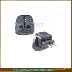 China Italy Embedded Three Round Pin Adapter With Security Gate  With Security Gate SES-12A manufacturer