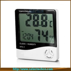 China Multifunction MiNIi LCD Temperature And Humidity Meter With Alarm Clock Calendar And Timer SE-HTC-1 manufacturer