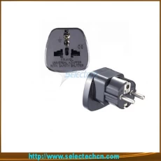 China Safe Multi Adapter Series Universal To Europe Plug Adapter With Security Gate SES-9 manufacturer