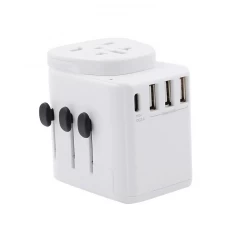 China The Safest Global Travel Adapter ST-901D Type-C PD+QC USB*4 Fast Charger with BS certification manufacturer