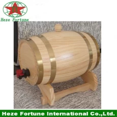 Китай 100% ручная работа сосны деревянная бочка вина для домашнего украшения производителя