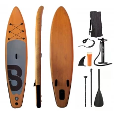 China wood grain style USA hot sale sup paddle board with hand pump manufacturer