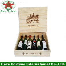 China Custom design paulownia wooden wine box fabricante
