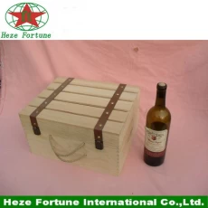 China Customized simple wood box for glass bottles manufacturer