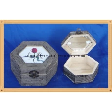 China Different color and painting gift pine wooden material box for gift packaging manufacturer