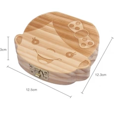 चीन उच्च लाभ परियोजना ठोस पाइन लकड़ी बच्चे के दांत बॉक्स हमसे संपर्क करें उत्पादक