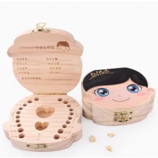 porcelana Caja de madera para dientes de bebé fabricante