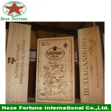 China Paulownia material wooden wine box for wine packaging fabricante
