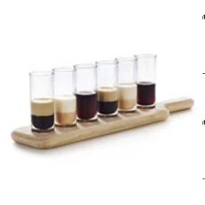China Widely use in pub shot glass wooden tray manufacturer