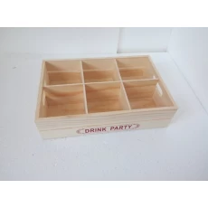Cina Wood craft box with compartment for storage produttore