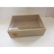 porcelana Wooden box with clear lid fabricante