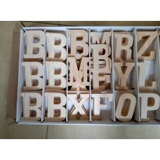 China pine wood machine cut wooden alphabet letters manufacturer