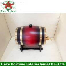 China pine wood mini barrel with foil bag as inner liner manufacturer