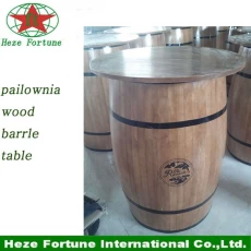 China mobília do restaurante madeira paulownia mesa de bar barril fabricante