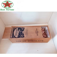 porcelana sola botella de vino de madera caja de embalaje al por mayor fabricante
