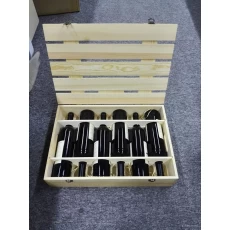 Cina legno di pino scatola stecca bottiglia di vino con 6 logo personalizzato produttore
