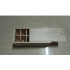 China sliding lid pine wood box with 12 compartments manufacturer