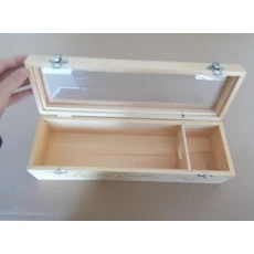 China caixa de presente de madeira com tampa clara plexiglass fabricante