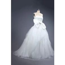 China Ball gown wedding party dress sweetheart tulle wedding dress with bowknot manufacturer