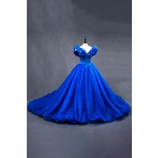 China Impressionante serviço OEM plus size Vestidos de baile Royal Blue fabricante