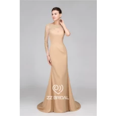 Китай Высокое качество один длинный рукав видеть сквозь назад русалка длинное вечернее платье с поставщиком производителя