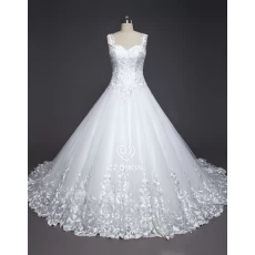 China ZZ Bridal 2017 Spaghetti Strap Lace Applikationen A-Line Wedding Dress Hersteller