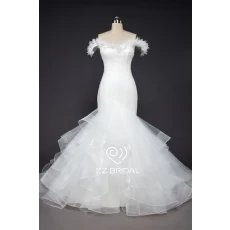 China ZZ nupcial Off-ombro cinta ruffled vestido de noiva sereia fabricante