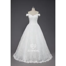 Chine ZZ bride Bridal bandoulière bowknot Lace-Up a-ligne robe de mariée fabricant