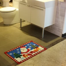 中国 耐久性新颖设计的圣诞浴室地毯 制造商