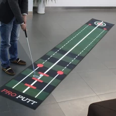 中国 真实感觉高尔夫推杆垫定制设计绿色练习地毯 制造商