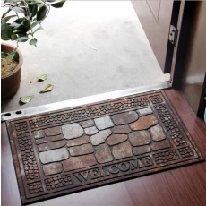 China Pedra Design Reciclar borracha tapete de porta fabricante
