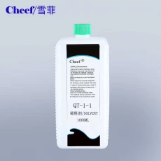 China High quality solvent QT-1-1 for rottweil cij dating coding printing 1000ml manufacturer