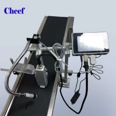China smart automatic tij inkjet package printing machine coding date and Korean on rice woven packing bags manufacturer