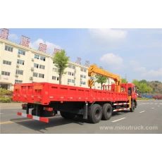 China Dongfeng Tianjin 6 * 4 casis trak yang dipasang kren UNIC 160 trak kuasa kuda dengan kren untuk dijual pengilang