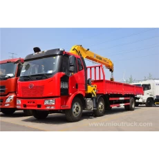China FAW 6*2 12 TON Telescopic boom Truck Mounted Crane For Sale manufacturer
