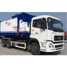 China Most famous DongFeng Tian Long small removable garbage truck manufacturer
