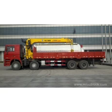 Tsina Shacman 8x4 srtaight arm cargo truck mounted crane china supplier for sale Manufacturer