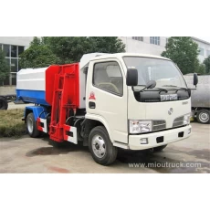 الصين مستعملة دونغفنغ 4X2 شاحنة لجمع القمامة الصغيرة ترفض شاحنة جمع القمامة للبيع الصانع