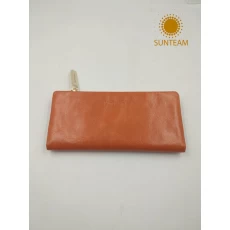 China Fashionable RFID Woman's Genuine Leather Factory, Leather Pouch Manufacturer, Vegetable Tanned Genuine Leather manufacturer