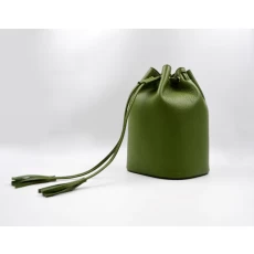 中国 Leather Bucket Bag-Drawstring Shoulder Handbags-Women Large Hoho Bag 制造商